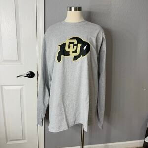 Men's Champion Gray Colorado Buffaloes Primary Logo Long Sleeve T-Shirt, 2XL